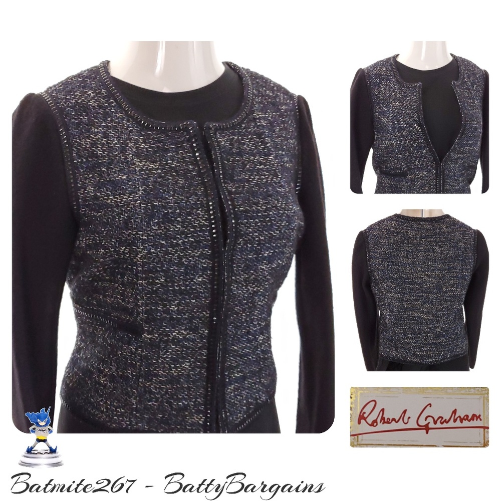 NWT Robert Graham Women's sz 10 Blazer Wool Blend